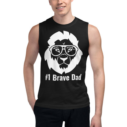 Personalized Muscle Shirt for Dad. Number One Sleeveless T Shirt for men. Perfect Custom-Made-To-Order Gift for Fathers Day, Birthdays, Anniversary, Other Special Events. Made in USA