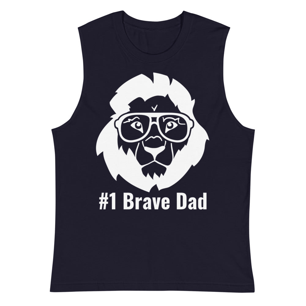 Personalized Muscle Shirt for Dad. Number One Sleeveless T Shirt for men. Perfect Custom-Made-To-Order Gift for Fathers Day, Birthdays, Anniversary, Other Special Events. Made in USA